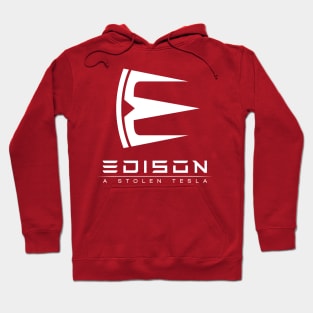 Edison, a stolen Tesla - white Hoodie